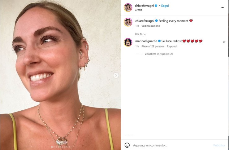 Mamma Marina risponde a Chiara Ferragni